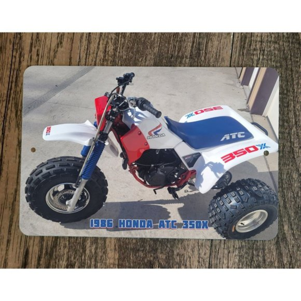 1986 Honda ATC 350x Bike 3 Wheeler‎ ATV 8x12 Metal Wall Sign Poster